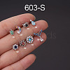 316L Surgical Stainless Steel Micro Pave Cubic Zirconia Cartilage Earrings WG7DF17-08-1