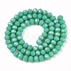 Opaque Solid Color Glass Beads Strands EGLA-A034-P8mm-D31-2