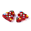 Christmas Theme Handmade Lampwork Bumpy Beads LAMP-G142-06-M-3