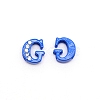 Rhinestone Slide Letter Charms RB-TAC0002-01G-2