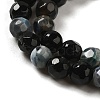 Faceted Natural Fire Crackle Agate Beads Strands G-F447-4mm-A18-01-3