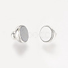 Brass Magnetic Clasps with Loops X-KK-H361-S-NR-5