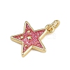 Brass Enamel Charms KK-B150-18G-01-2