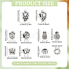 150pcs 5 styles Tibetan Style Zinc Alloy European Large Hole Beads FIND-PH0023-70-2