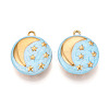 304 Stainless Steel Enamel Pendants X-STAS-N124-02G-2