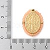 304 Stainless Steel Oval Embossed Jesus Pendants STAS-L022-490G-04-3