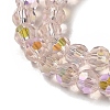 Electroplate Transparent Glass Beads Strands EGLA-A035-T4mm-L20-3
