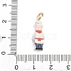 304 Stainless Steel Enamel Pendants STAS-F358-01G-07-3
