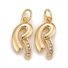 Rack Plating Eco-friendly Brass Micro Pave Clear Cubic Zirconia Pendants KK-D072-01G-R-NR-1