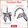 2Pcs 2 Styles Bowknot Ribbon Alloy Handbag Chain Straps FIND-GO0003-74-2