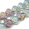 Transparent Electroplate Glass Beads Strands EGLA-F158-HP02-A-1