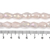 Opaque Solid Color Electroplate Glass Beads Strands X-EGLA-N013-P4mm-B08-4