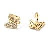 Clear Cubic Zirconia Butterfly Cuff Earrings EJEW-G295-15G-2