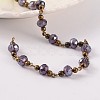 Handmade Glass Beaded Chains for Necklaces Bracelets Making AJEW-JB00187-2