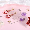 4 Pairs 2 Colors Rack Plating Brass Micro Pave Cubic Zirconia Hoop Earring Findings ZIRC-SZ0005-07-5