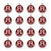 Platinum Plated Alloy Enamel Charms X-ENAM-S118-03H-P-2