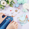 Transparent Glass Enamel Pendant Stitch Markers HJEW-AB00418-3