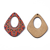 Printed Basswood Pendants WOOD-S045-004B-2