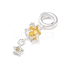 Brass Pave Gold Cubic Zirconia European Dangle Charms KK-K407-37S-01-2