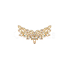 Brass Rhinestone Applique Patch KK-WH0081-78G-7