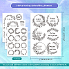 4 Sheets 11.6x8.2 Inch Stick and Stitch Embroidery Patterns DIY-WH0455-059-2