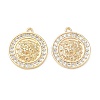 Brass Micro Pave Clear Cubic Zirconia Pendants KK-CBA3EDE-06G-B-1