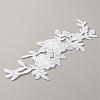 Flower Polyester Computerized Embroidery Sew on Patches PATC-WH0001-74-2