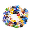 Handmade Millefiori Glass Bead Strands LAMP-N029-017A-08-2