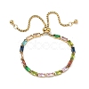 Rectangle 304 Stainless Steel Glass Slider Bracelets BJEW-D456-07G-01-4