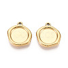 304 Stainless Steel Pendant Cabochon Settings STAS-T067-70A-G-1