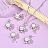 SHEGRACE Brass Pave Clear Cubic Zirconia Charms XGRQ4D909-663P-4