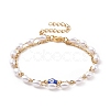 PVD Vacuum Plating 304 Stainless Steel Multi-strand Bracelets BJEW-E054-01G-E-1