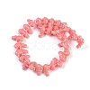 Synthetic Coral Dyed Carved Beads Strands CORA-K009-04A-2