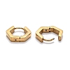 304 Stainless Steel Hexagon Huggie Hoop Earrings STAS-J033-03A-G-3