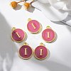 Golden Plated Alloy Enamel Charms ENAM-S118-08I-5