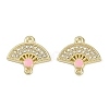 Alloy Crystal Rhinestone Fan Connector Charms FIND-M079-03G-1