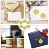 12 Sheets Self Adhesive Gold Foil Embossed Stickers DIY-WH0451-017-4