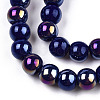 Electroplate Opaque Glass Beads Strands X-GLAA-T032-P6mm-AB03-2