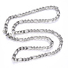 Non-Tarnish 304 Stainless Steel Figaro Chain Necklaces NJEW-S420-003A-P-4