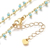 Brass Handmade Glass Beaded   Necklaces NJEW-JN03135-01-4