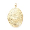 Brass Locket Pendants X-KK-P199-09G-2
