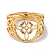 304 Stainless Steel Hollow Witch Knot Wide Finger Rings for Women AJEW-U005-02G-2