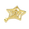 Rack Plating Brass Micro Pave Cubic Zirconia Pendants KK-D359-30G-2