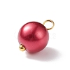 Glass Pearl Pendants PALLOY-JF01880-05-4