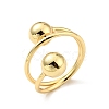 Brass Ball Triple Layer Wrap Ring for Women RJEW-E046-22G-3