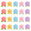 20pcs Opaque Resin Cabochons RESI-TADJ0001-08D-1