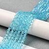 Transparent Electroplate Glass Beads Strands GLAA-F029-2mm-D20-4