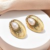 201 Stainless Steel Stud Earrings EJEW-D354-08G-05-2