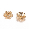 Brass Fancy Bead Caps KK-R037-88KC-2