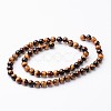 Round Natural Tiger Eye Bead Strands G-J346-13-6mm-2